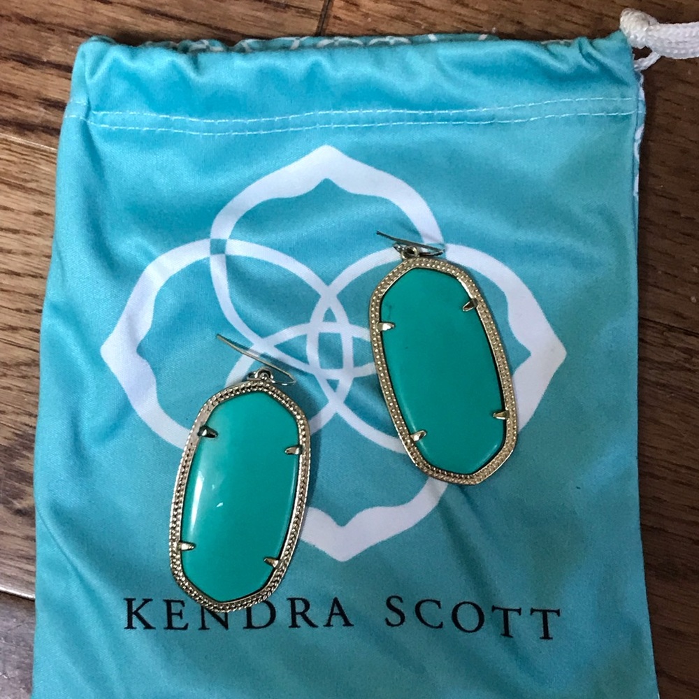 Teal Kendra Ella Drop Earrings